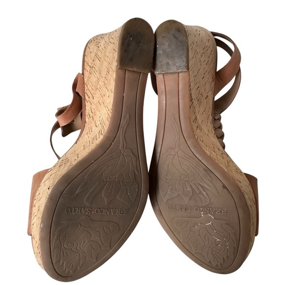 Franco Sarto Serenity2 Cork Wedge Tan Sandals, Almond, 9 - Picture 7 of 10